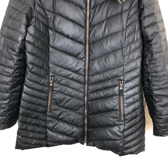 a.n.a Goose Down Feather Black Winter Jacket Sz M - Picture 8 of 8